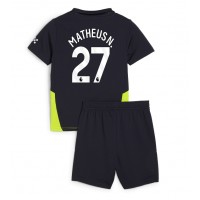 Manchester City Matheus Nunes #27 Fußballbekleidung Auswärtstrikot Kinder 2024-25 Kurzarm (+ kurze hosen)